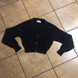 Urban Outfitters Black Cropped Sweater
